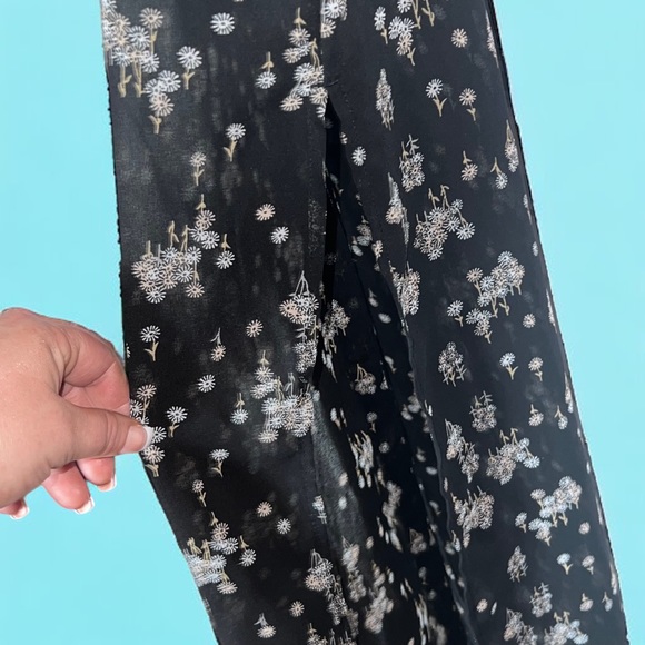 BP Sleeveless button down long sheer collared duster Sz S Black - Picture 6 of 6